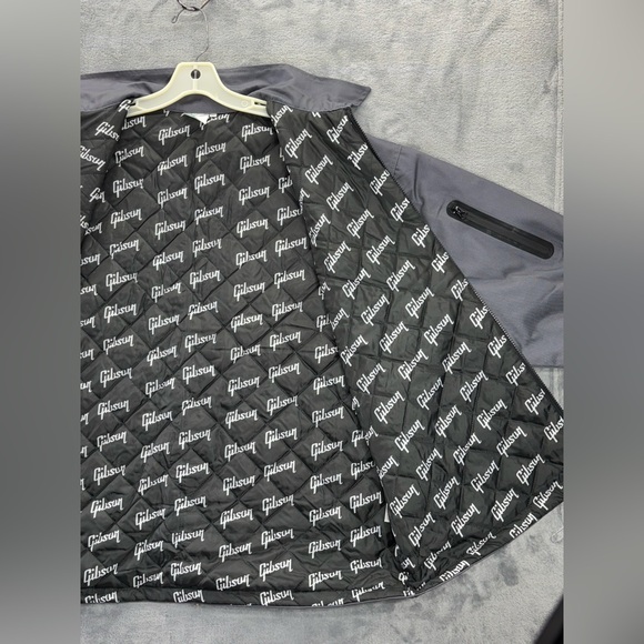 NWT Gibson Guitars Workwear FSP Jacket Gray Black Adult 2XL Lined Quilted Logo - Picture 16 of 16